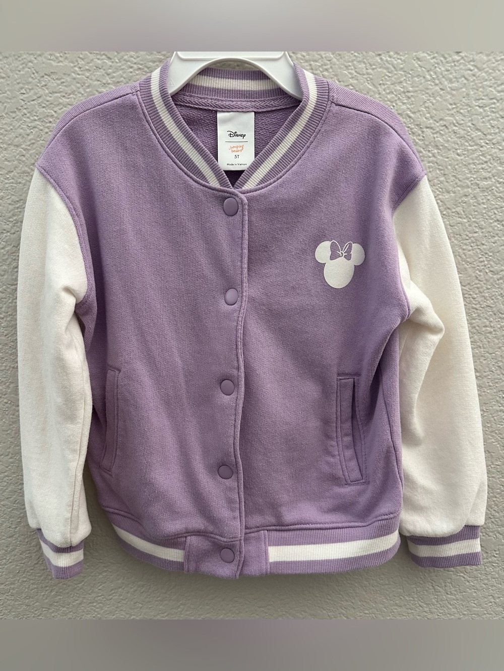 Disney Jumping Beans Minnie Mouse Varsity Bomber Jacket